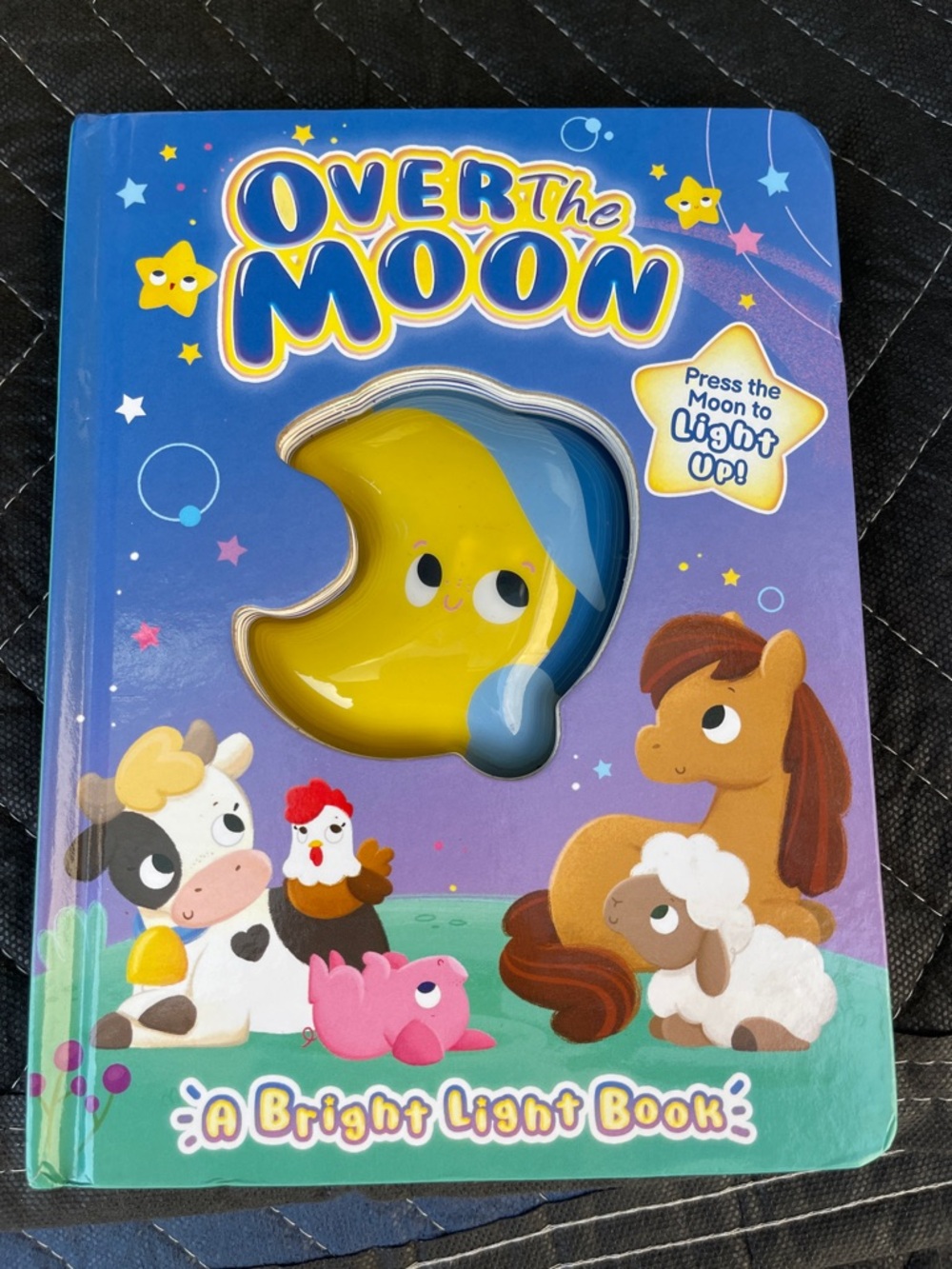 Over The Moon Blue & Yellow Light-Up Kids Book - A Bright Light Book